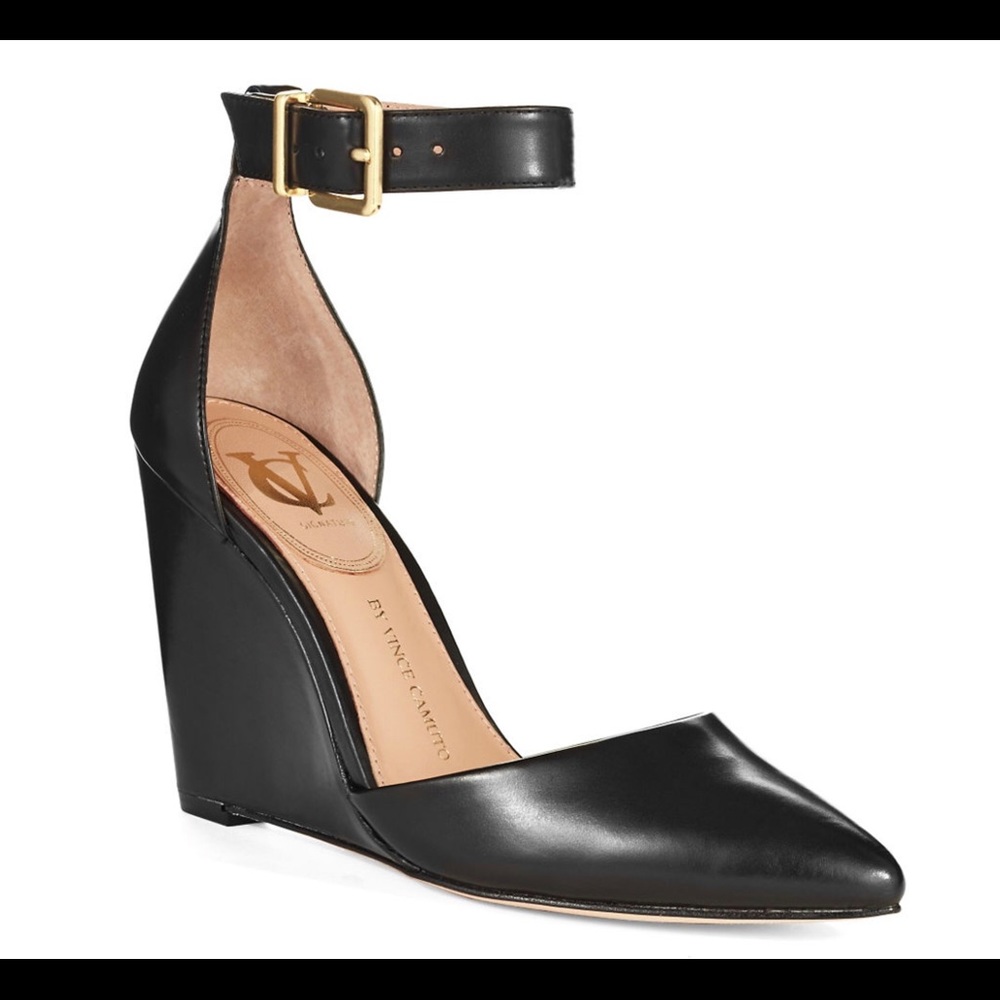 Vince Camuto “Solanna" Heels Black Leather size 8